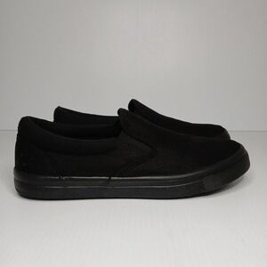 Skechers Womens 9.5 Black Slip On Sneakers Air Cooled Memory Foam Slip Resistant